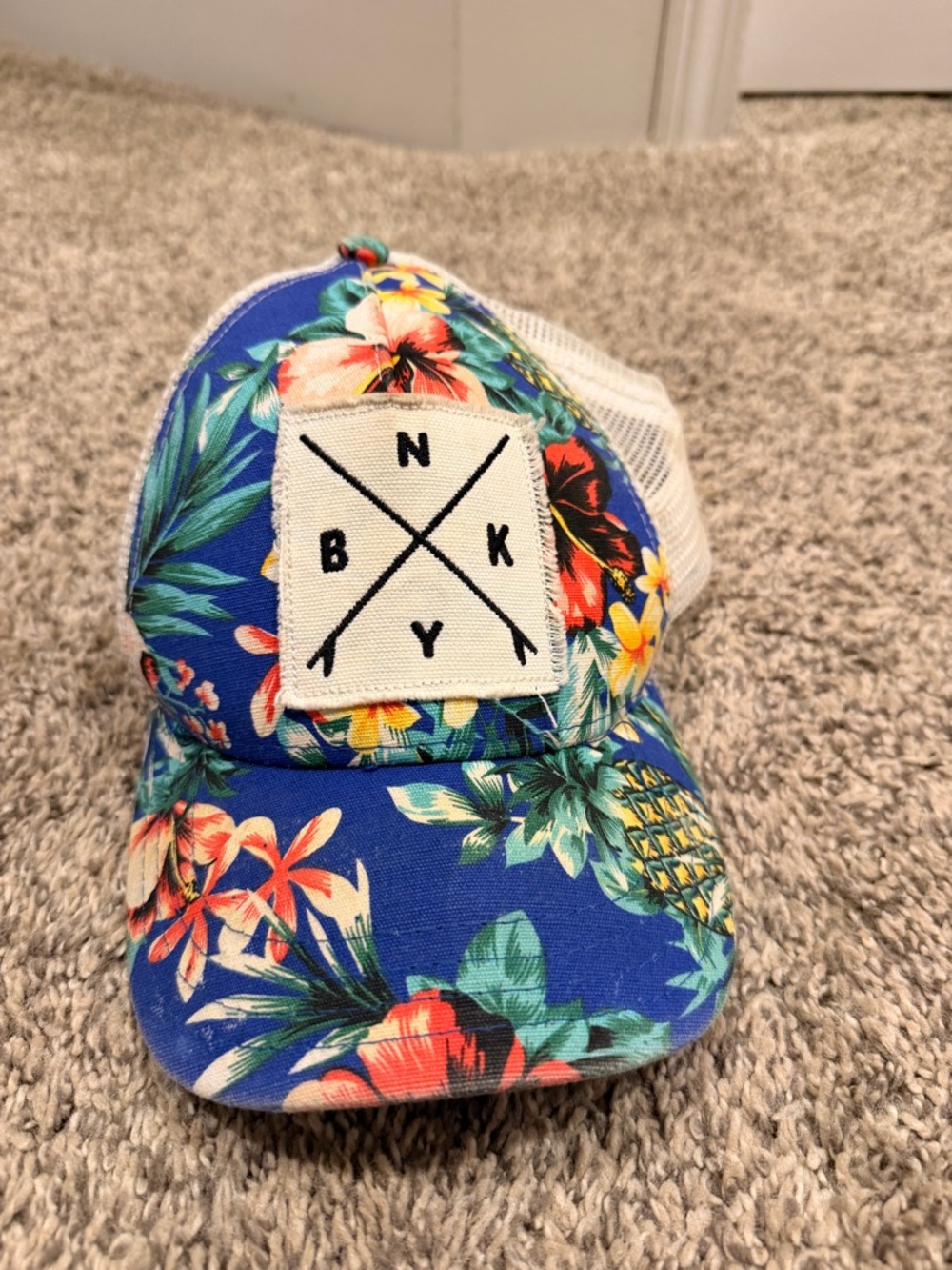 American Needle Blue Tropical Floral Snapback Hat